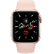 Refurbished Apple Watch Series 5 44 mm aluminium goud 4G met antique wit sportbandje