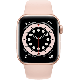 Refurbished Apple Watch Series 6 40 mm aluminium goud wifi met antique wit sportbandje
