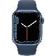 Refurbished Apple Watch Series 7 45mm aluminium blauw 4G met blauw sportbandje                      
                            