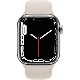 Refurbished Apple Watch Series 7 41mm aluminium zilver wifi met wit sportbandje                            
                            
                            