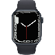 Refurbished Apple Watch Series 7 41mm aluminium zwart 4G met zwart sportbandje                            
                            