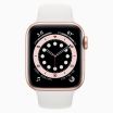 Apple Watch Series 6 44 mm aluminium goud wifi met met wit sportbandje
