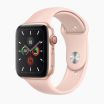 Refurbished Apple Watch Series 5 44 mm aluminium goud 4G met antique wit sportbandje