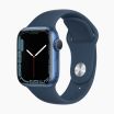 Refurbished Apple Watch Series 7 41mm aluminium blauw 4G met blauw sportbandje                            