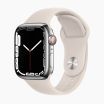 Refurbished Apple Watch Series 7 45mm aluminium zilver wifi met wit sportbandje                            