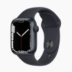 Refurbished Apple Watch Series 7 45mm aluminium zwart 4G met zwart sportbandje                            