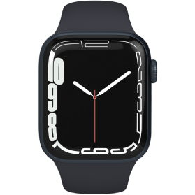 Refurbished Apple Watch Series 7 45mm aluminium zwart 4G met zwart sportbandje                               
                                                        