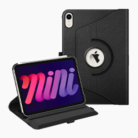 Draaibare iPad hoes voor iPad Mini 6 - Zwart
