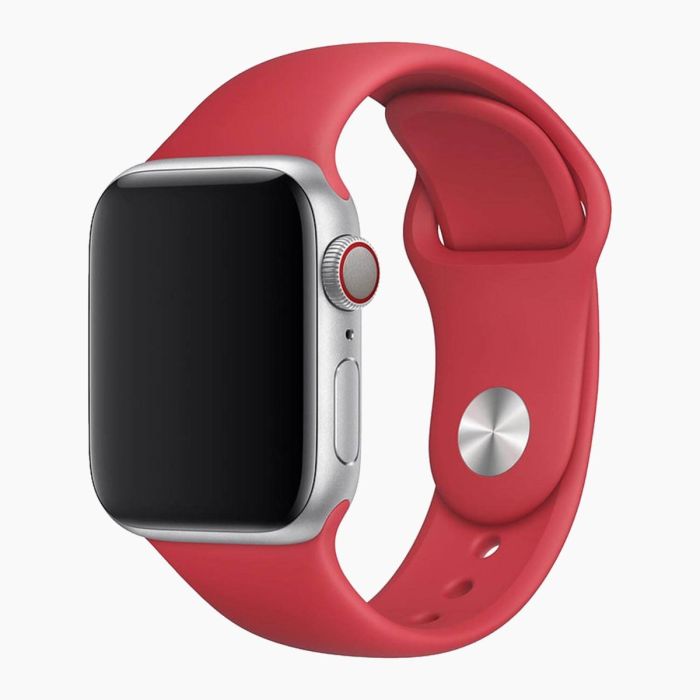 Apple Watch 44mm rood sportbandje