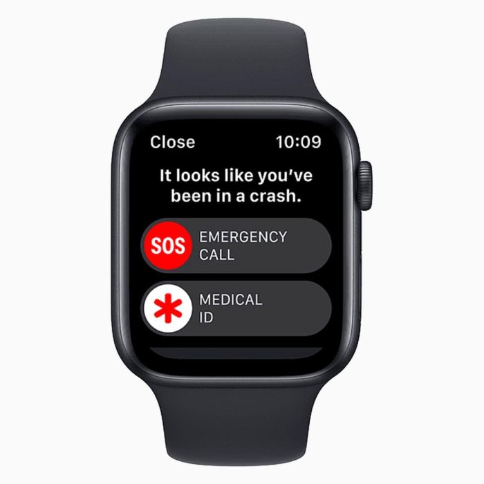 Refurbished Apple Watch SE 2022 40 mm aluminium zwart 4G met zwart sportbandje             