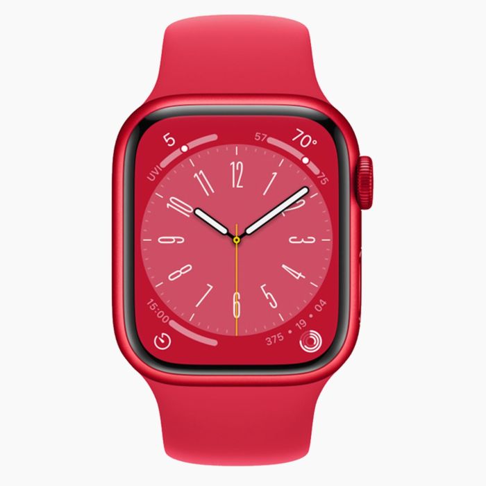 Refurbished Apple Watch Series 8 41mm aluminium rood wifi met rood sportbandje                            