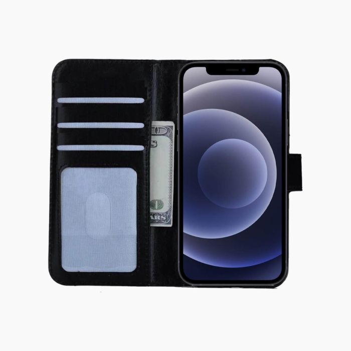 Bookcase zwart voor iPhone 12 Mini