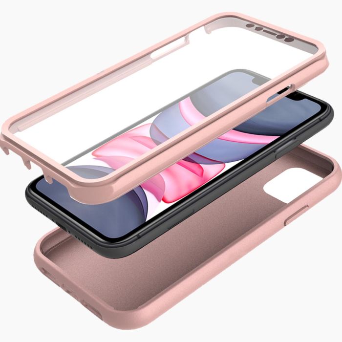 iPhone 11 Pro screenprotector & roze hoes