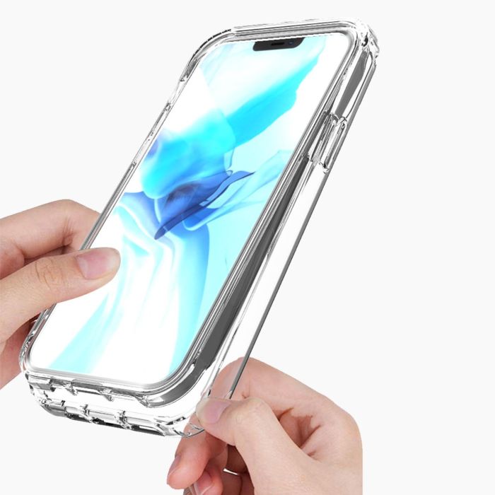 iPhone 12 screenprotector & transparante hoes voorkant