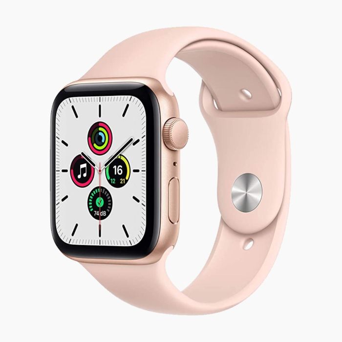 Refurbished Apple Watch SE 2020 40 mm aluminium goud wifi met antique wit sportbandje