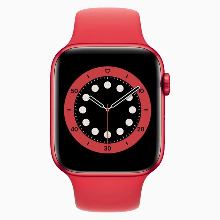 Refurbished Apple Watch Series 6 40 mm aluminium rood wifi met rood sportbandje