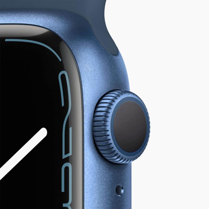 Refurbished Apple Watch Series 7 41mm aluminium blauw 4G met blauw sportbandje                            