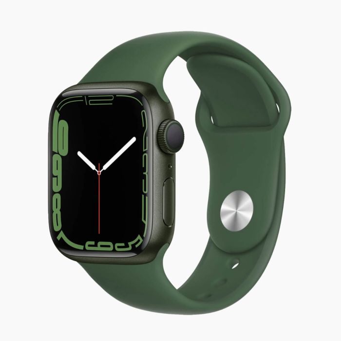 Refurbished Apple Watch Series 7 41mm aluminium zwart wifi met zwart sportbandje                            