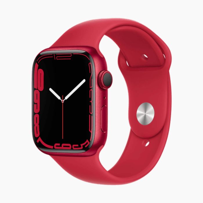 Refurbished Apple Watch Series 7 41mm aluminium rood 4G met rood sportbandje                            