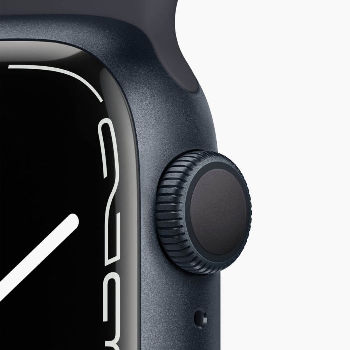 Refurbished Apple Watch Series 7 41mm aluminium zwart 4G met zwart sportbandje                            