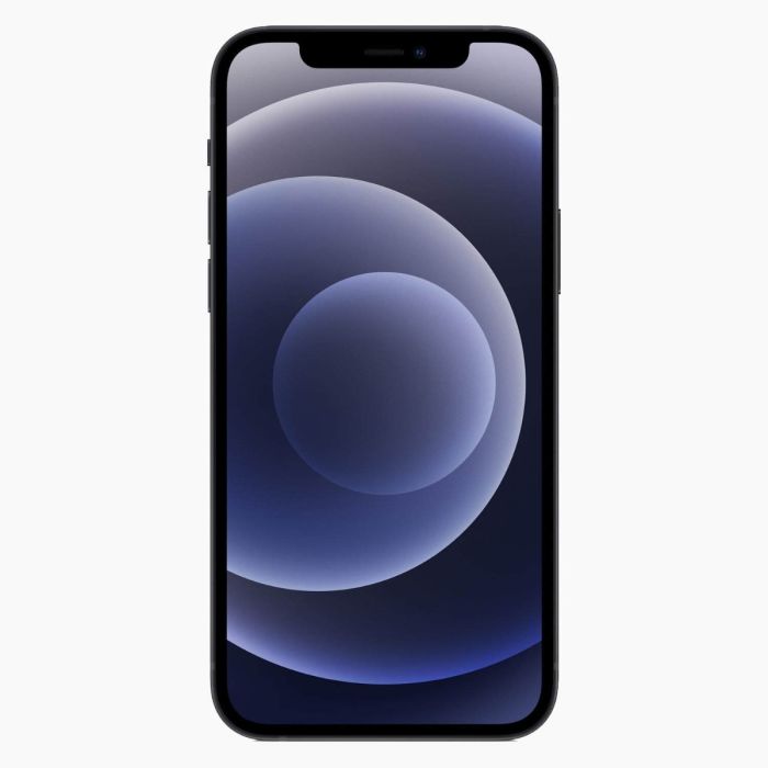 Refurbished iPhone 12 128GB Zwart voorkant