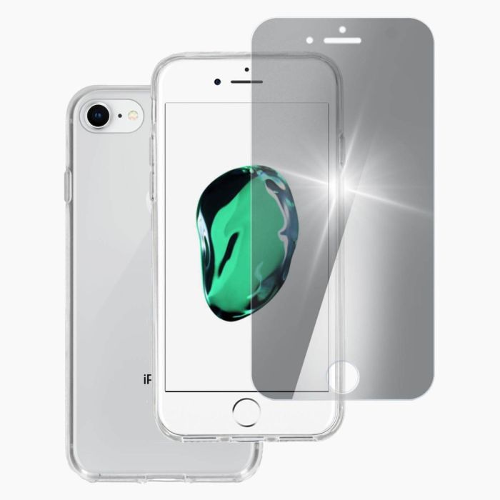 iPhone 7 screenprotector en hard hoesje transparant
