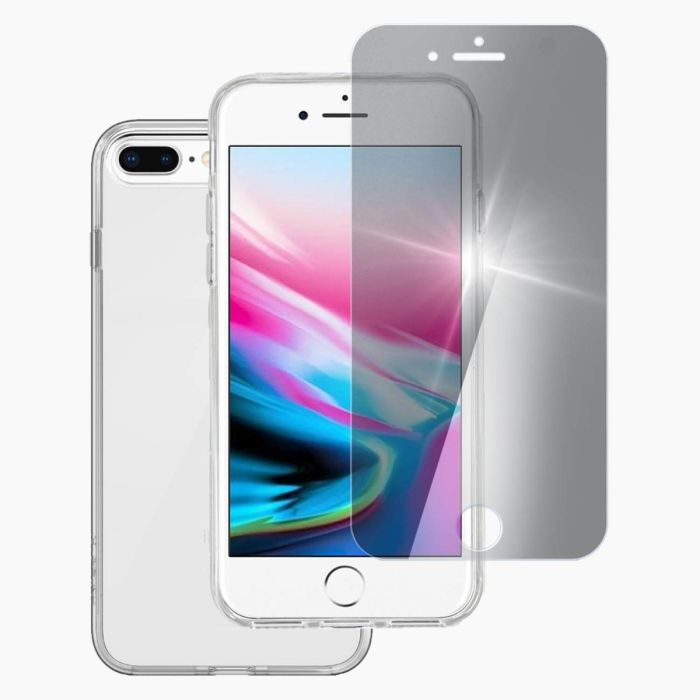 Refurbished iPhone 8 Plus screenprotector en hard transparant hoesje