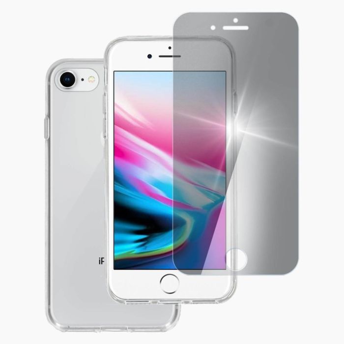 iPhone 8 screenprotector en hard hoesje transparant