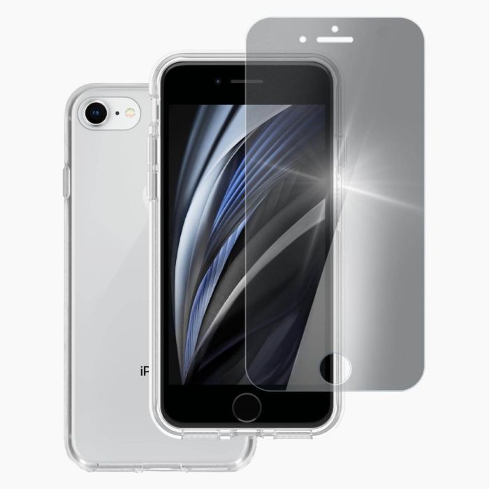 iPhone SE 2020 screenprotector en hard hoesje transparant