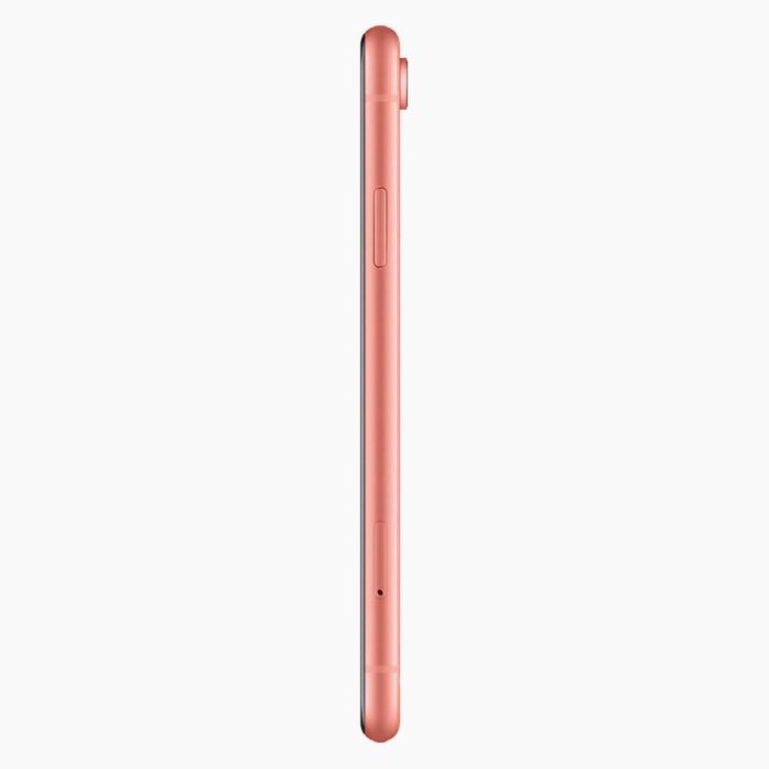 Refurbished iPhone XR 128GB Koraal zijkant
