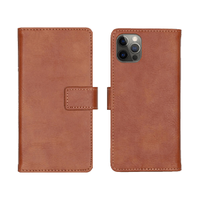 Bookcase bruin voor iPhone 12/12 Pro