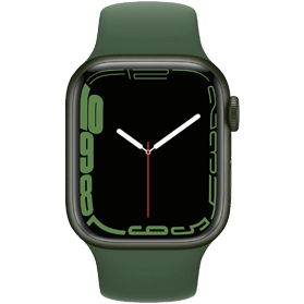 Apple Watch Series 7 41mm aluminium groen wifi met zwart sportbandje
