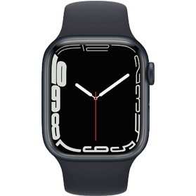 Apple Watch Series 7 41mm aluminium zwart 4G met zwart sportbandje