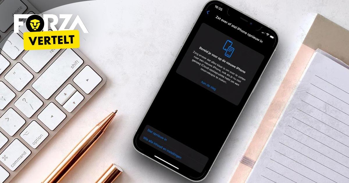 iPhone terug naar fabrieksinstellingen