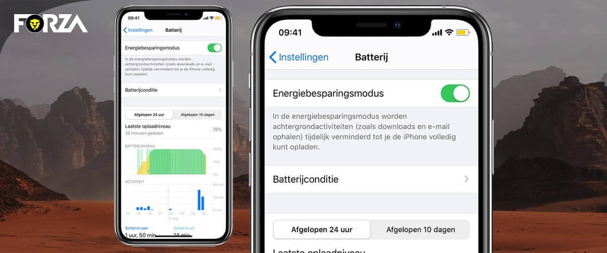 iPhone XS energiebesparingsmodus