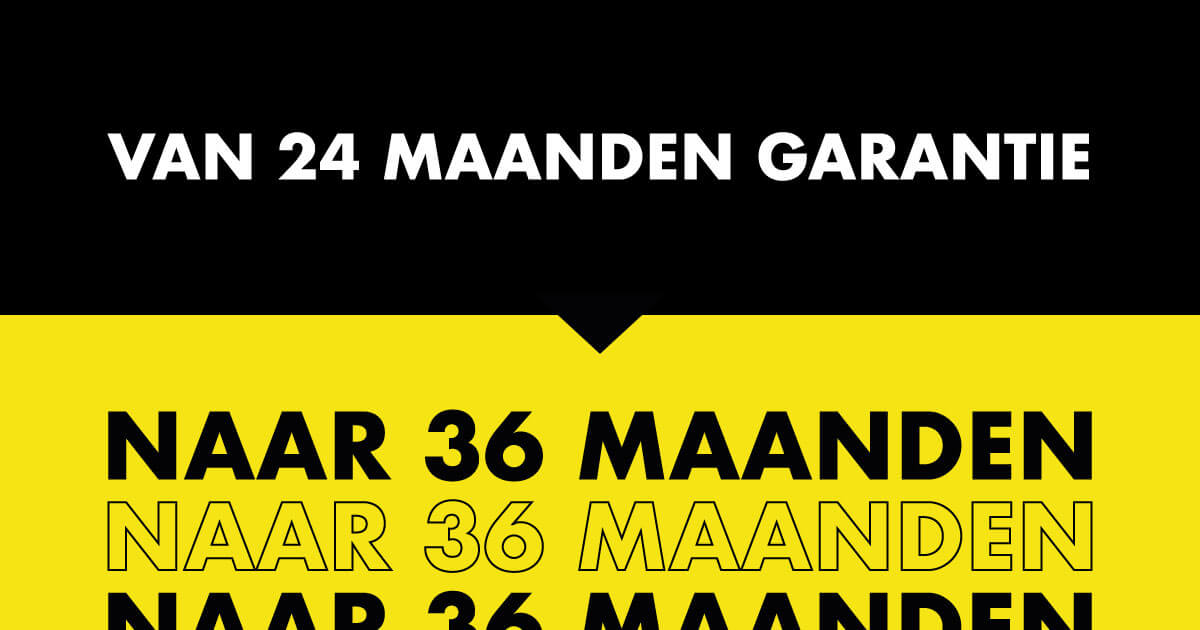 3 jaar garantie op alle devices
