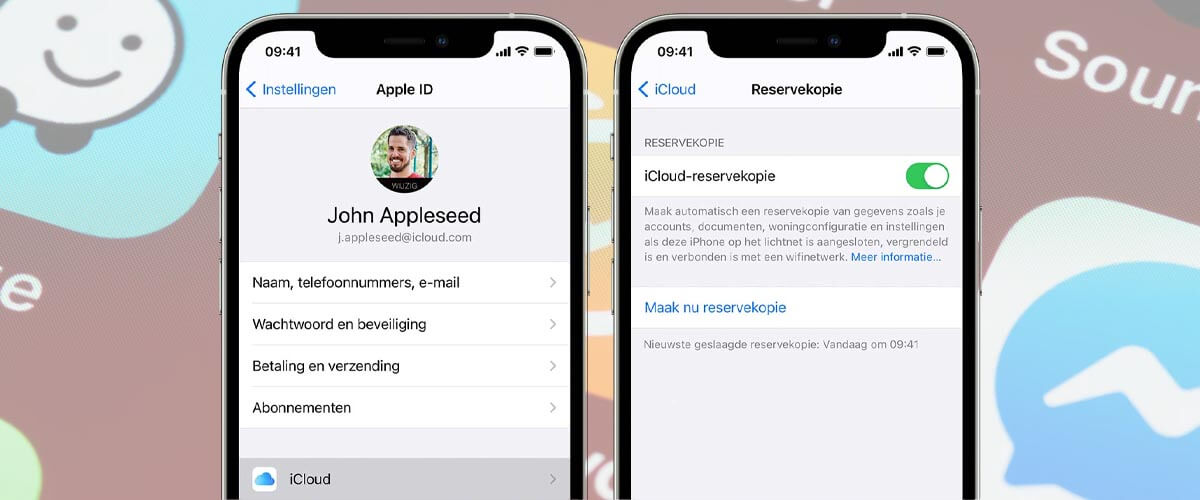 iCloud reservekopie maken iPhone aanzetten