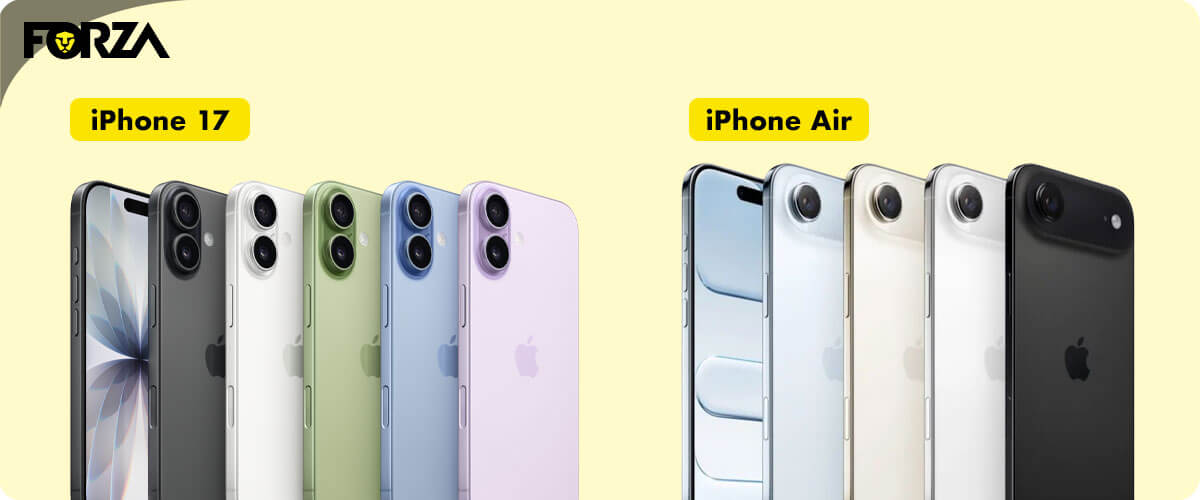 Design en kleuren iPhone 17 vs iPhone Air